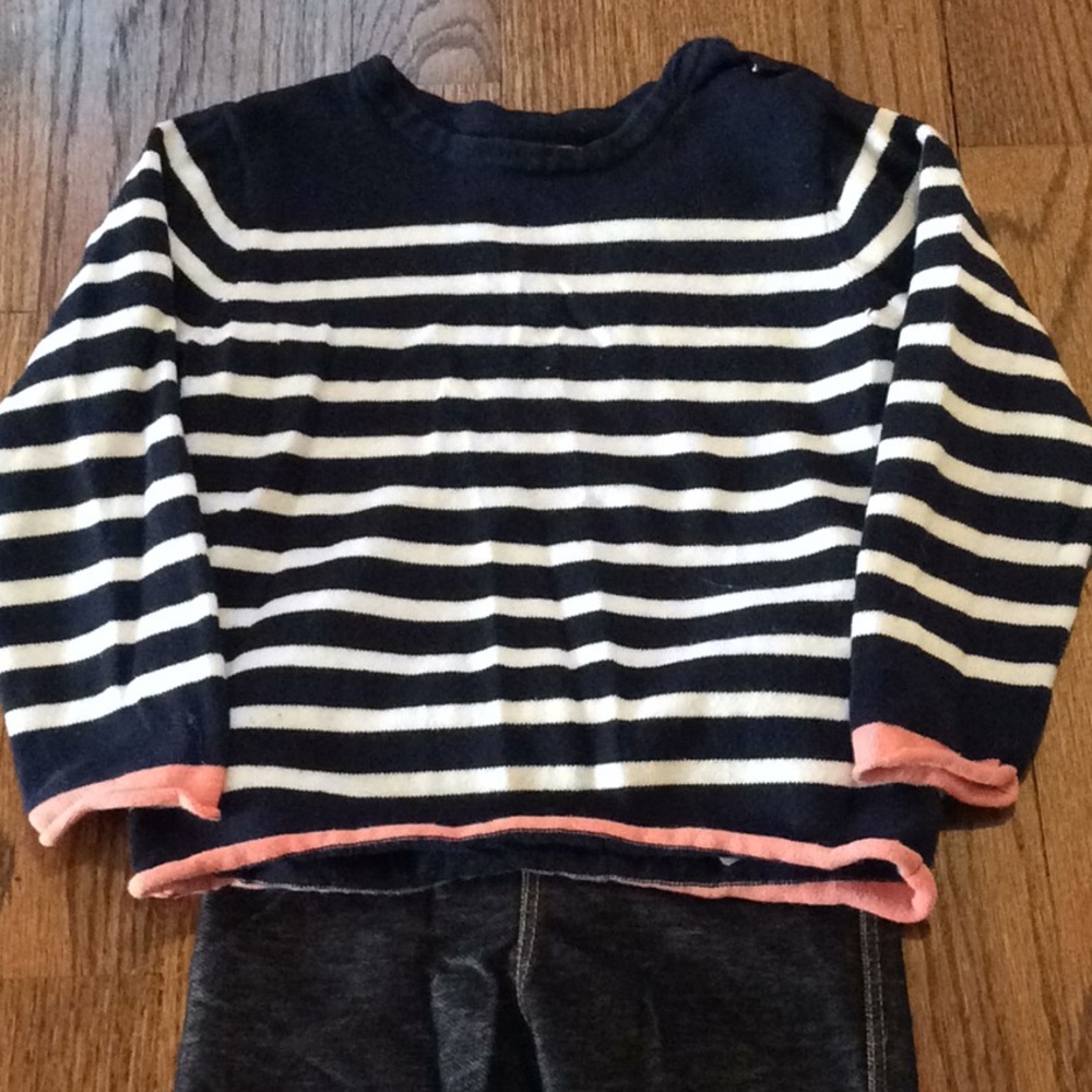 Joe Fresh toddler girl striped navy sweater